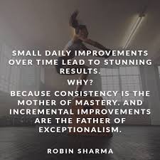 Small daily improvements over time lead to stunning results